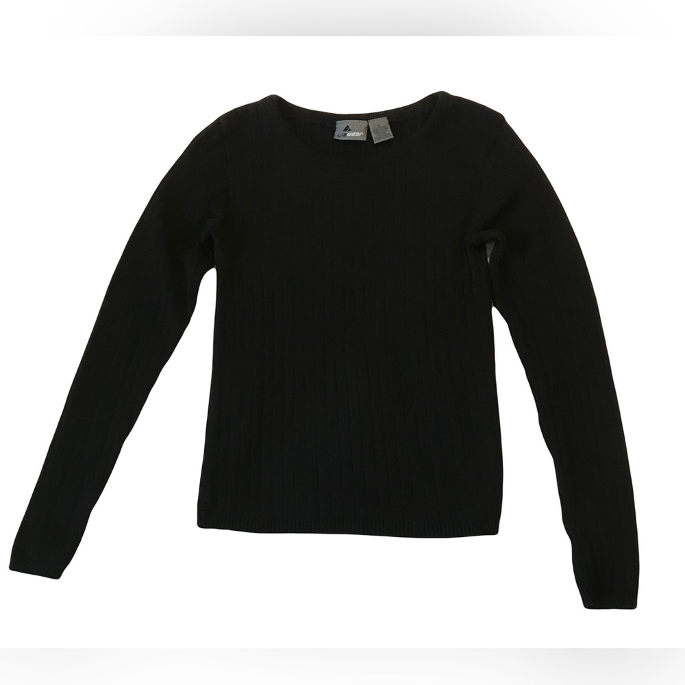 Vintage Lizwear black ribbed sweater. Size S